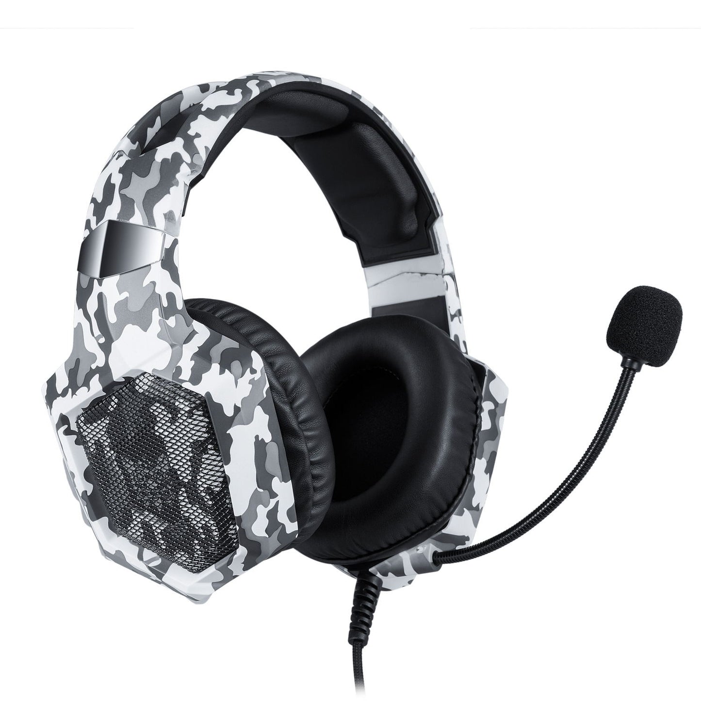 Headphones Gaming K8 Camuflados – Auscultadores com Som Estéreo para Jogos