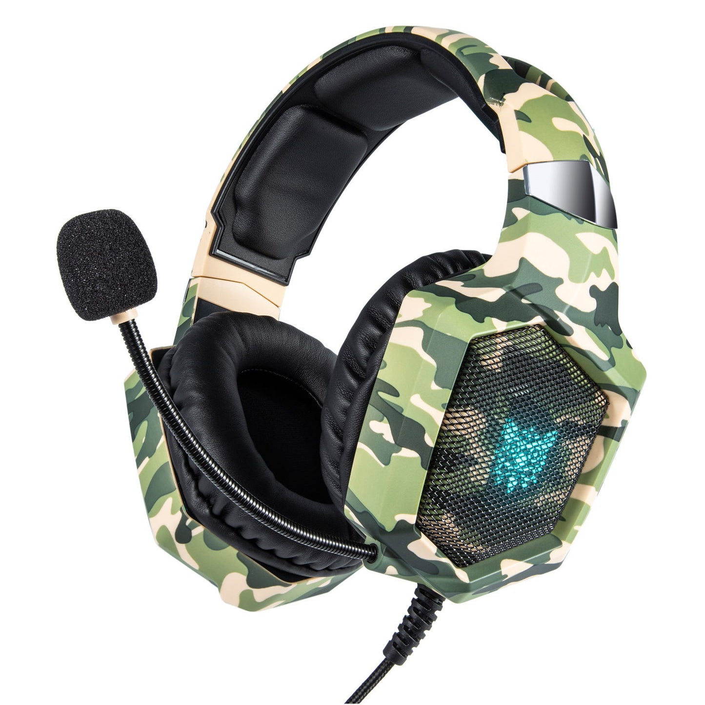 Headphones Gaming K8 Camuflados – Auscultadores com Som Estéreo para Jogos