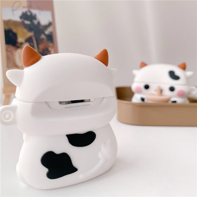 Auriculares Bluetooth Milk Tea Cow – Fones Sem Fios com Design Divertido