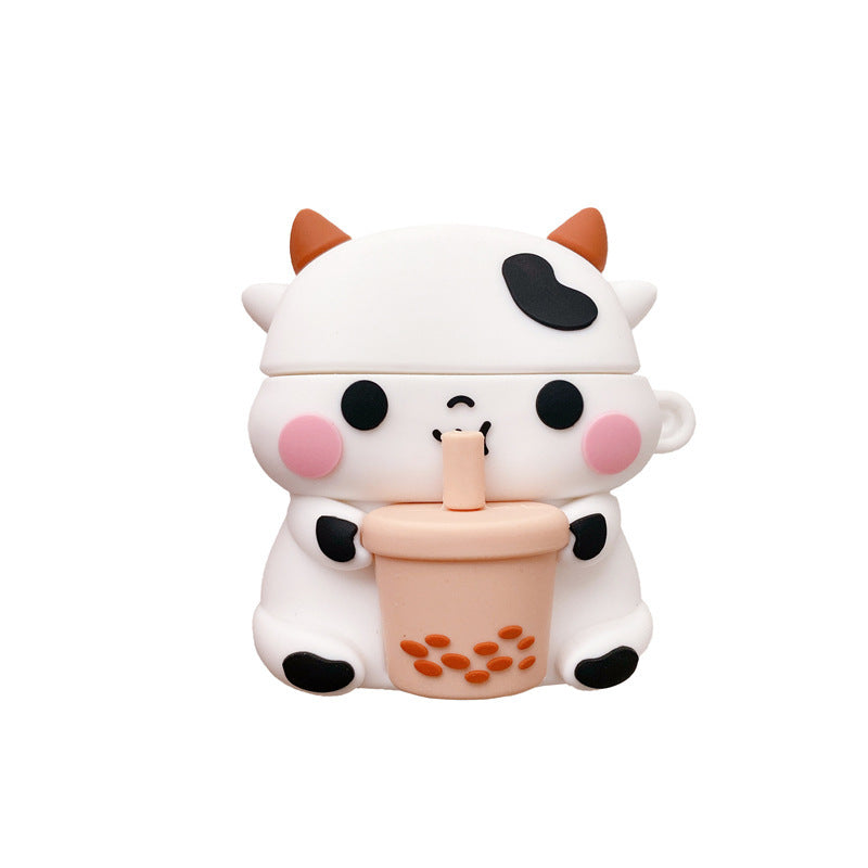 Auriculares Bluetooth Milk Tea Cow – Fones Sem Fios com Design Divertido