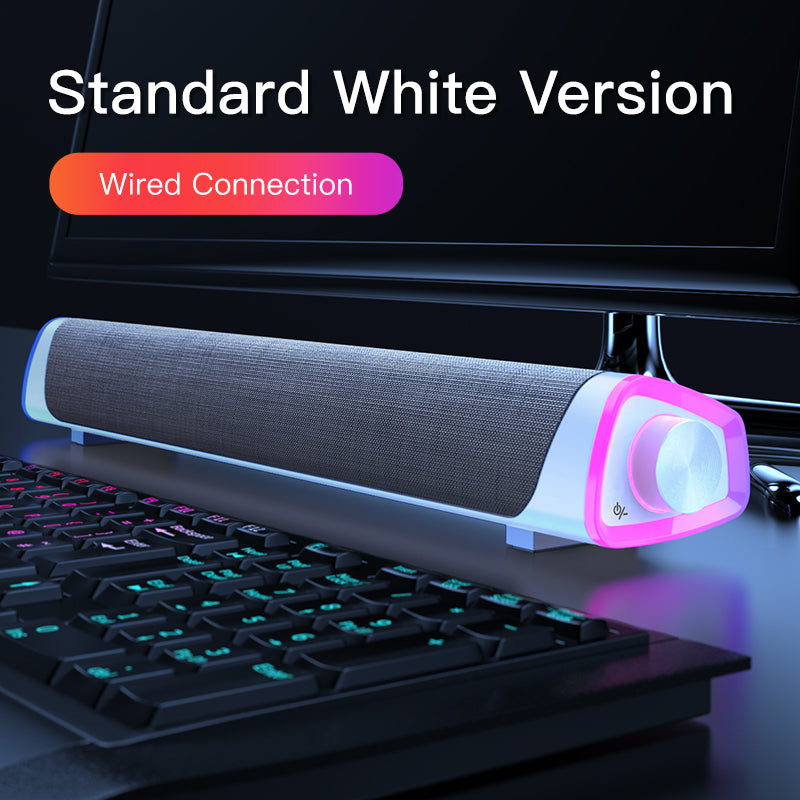 Barra de Som 4D Stereo para PC e Laptop – Coluna Bluetooth com Subwoofer