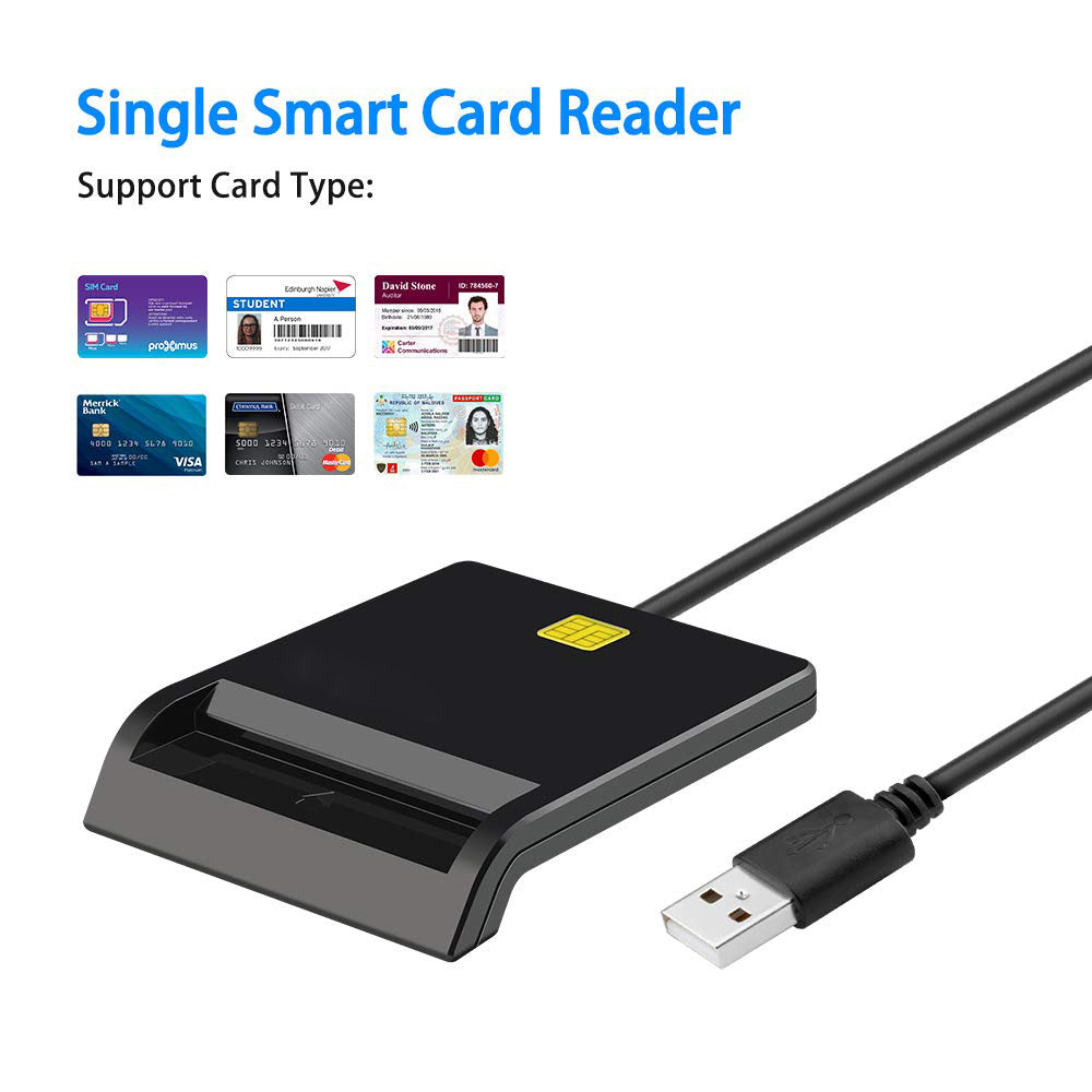 Leitor de Cartão Inteligente USB para Cartões com Chip