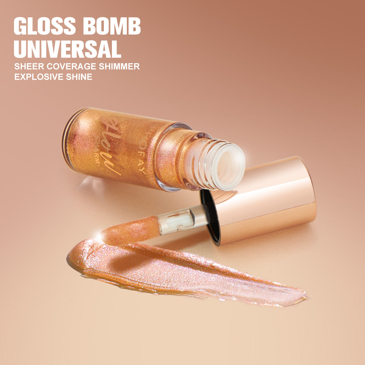 Brilho Labial PHOFAY Hidratante com Efeito Shimmer