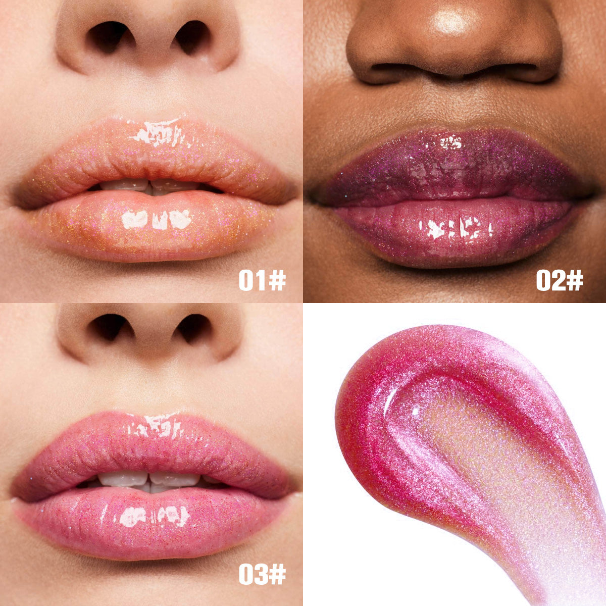 Brilho Labial PHOFAY Hidratante com Efeito Shimmer