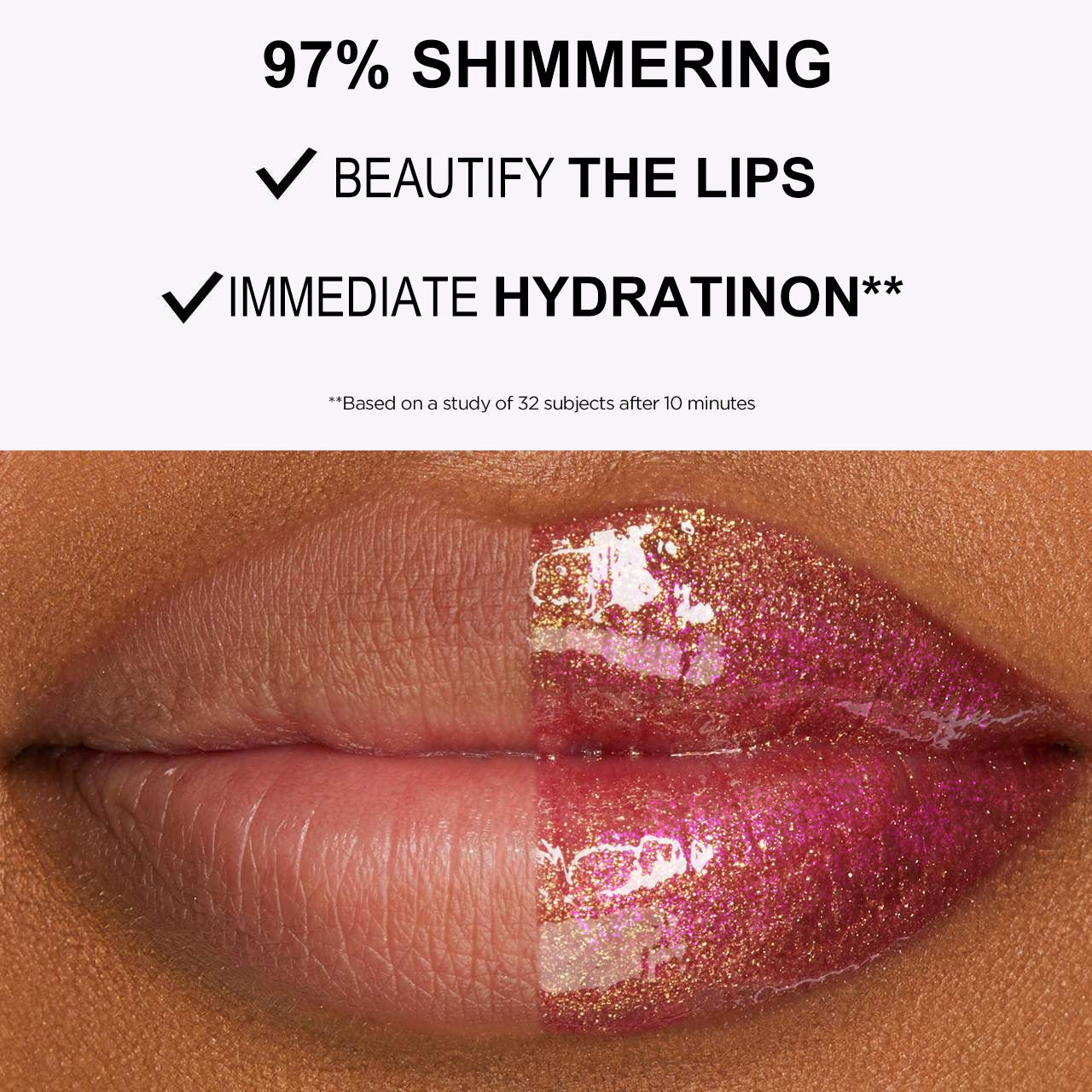 Brilho Labial PHOFAY Hidratante com Efeito Shimmer