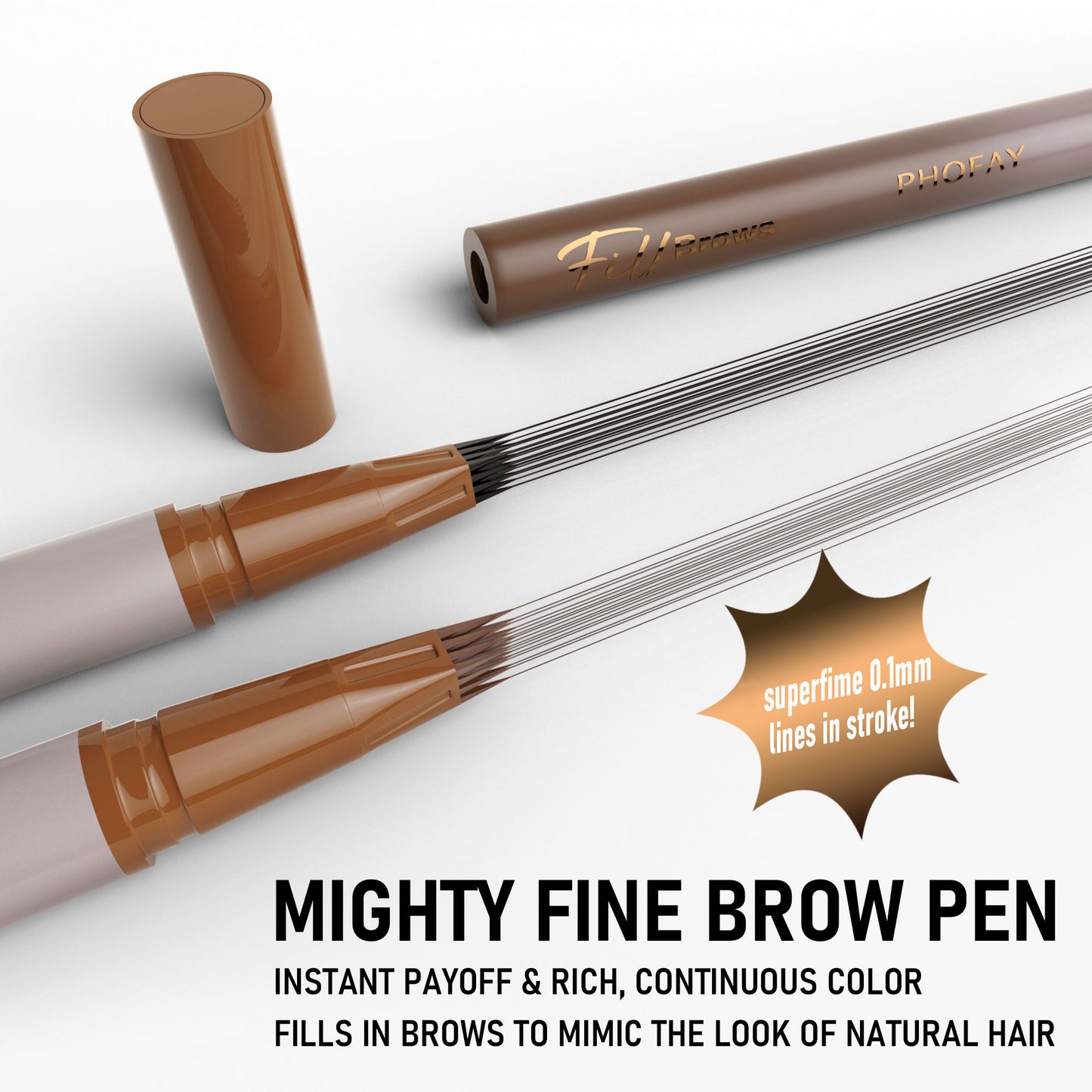 Lápis de Sobrancelhas PHOFAY Waterproof – Efeito Natural