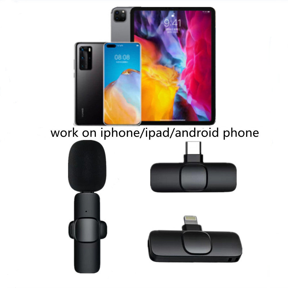 Microfone de Lapela Sem Fios para Telemóvel Smartphone