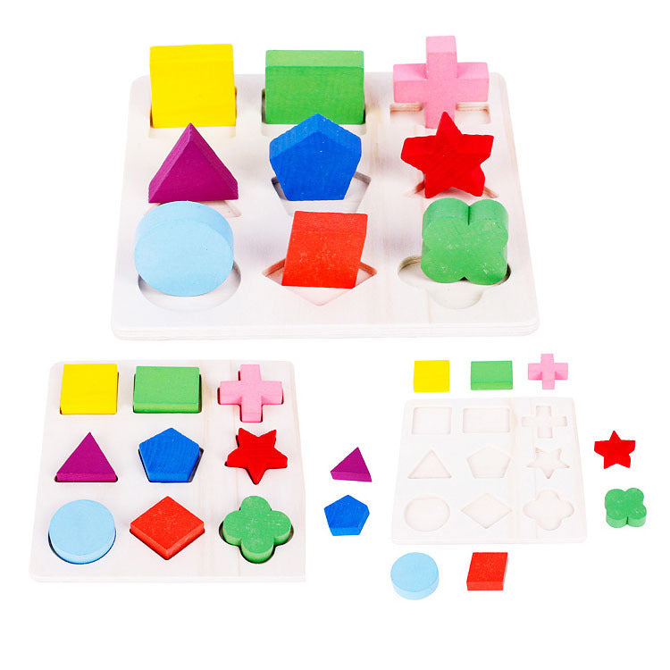 Puzzle Montessori Infantil – Reconhecimento de Formas e Cores