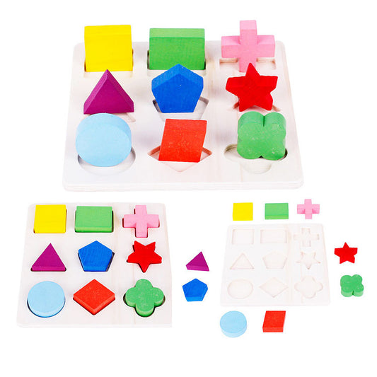 Puzzle Montessori Infantil – Reconhecimento de Formas e Cores