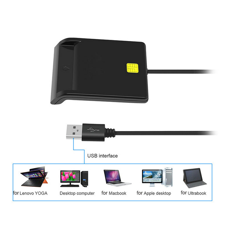 Leitor de Cartão Inteligente USB para Cartões com Chip