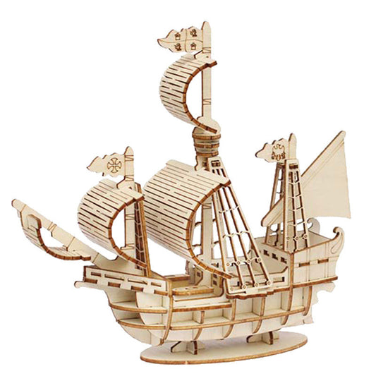 Navio Pirata em Madeira – Modelo Decorativo para Montar