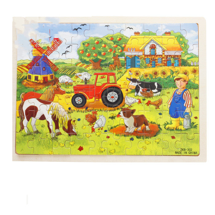 Puzzle Infantil em Madeira 60 Peças – Educativo e Divertido
