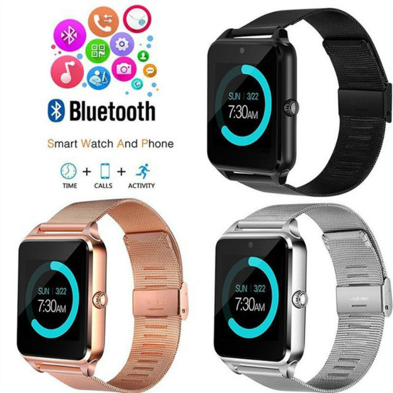 Z60 Smartwatch Bluetooth com Cartão SIM – Relógio Inteligente com Chamadas e Monitorização de Atividade ⌚