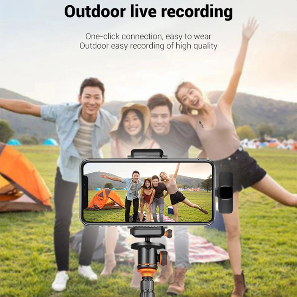 Microfone de Lapela Sem Fios para Telemóvel Smartphone