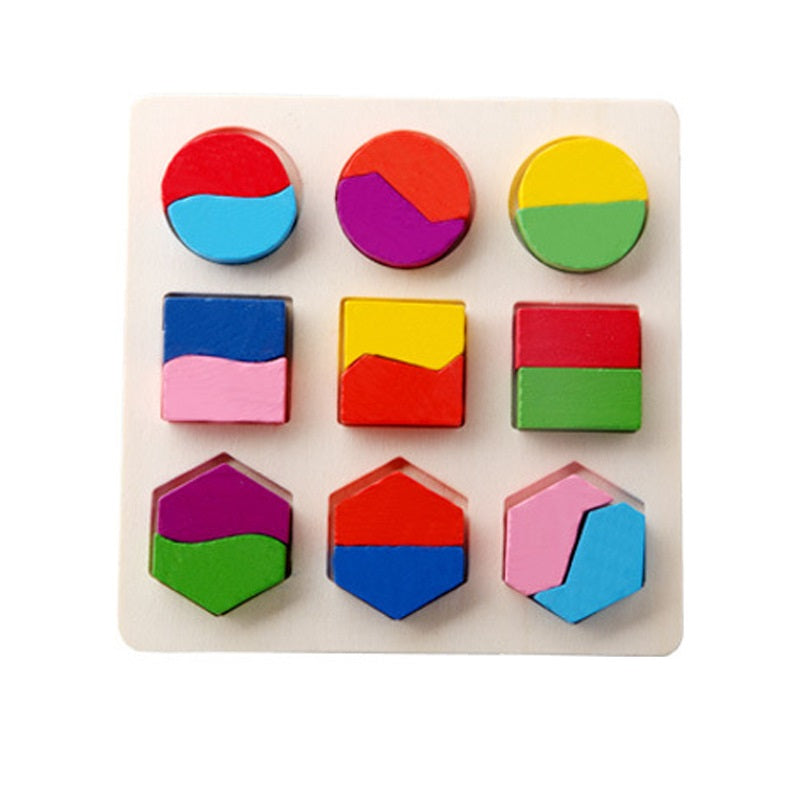 Puzzle Montessori Infantil – Reconhecimento de Formas e Cores