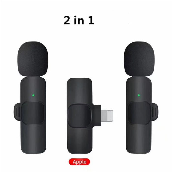 Microfone de Lapela Sem Fios para Telemóvel Smartphone