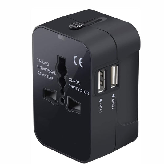 Adaptador Universal de Viagem com USB-C – Carregador Internacional para EUA, UE, UK e AUS