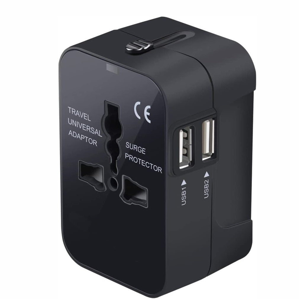 Adaptador Universal de Viagem com USB-C – Carregador Internacional para EUA, UE, UK e AUS