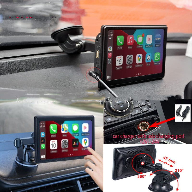 Ecrã CarPlay Portátil para Carro (Android Auto & Bluetooth)